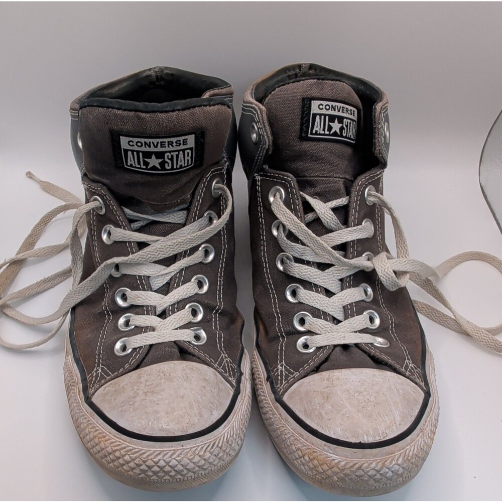 Converse Chuck Taylor All Star Mid/High Top Gray Black Men's Sneaker 154841C